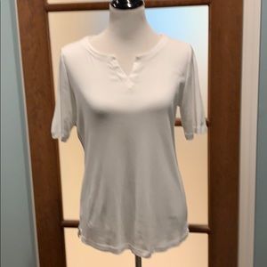 Talbots white cotton tee. Medium